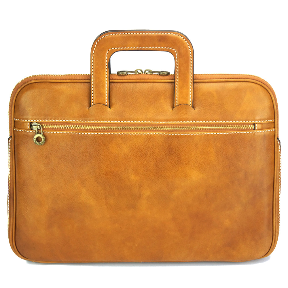 Porte-Documents Jour in Italian Vacchetta leather Colour Tan briefcase