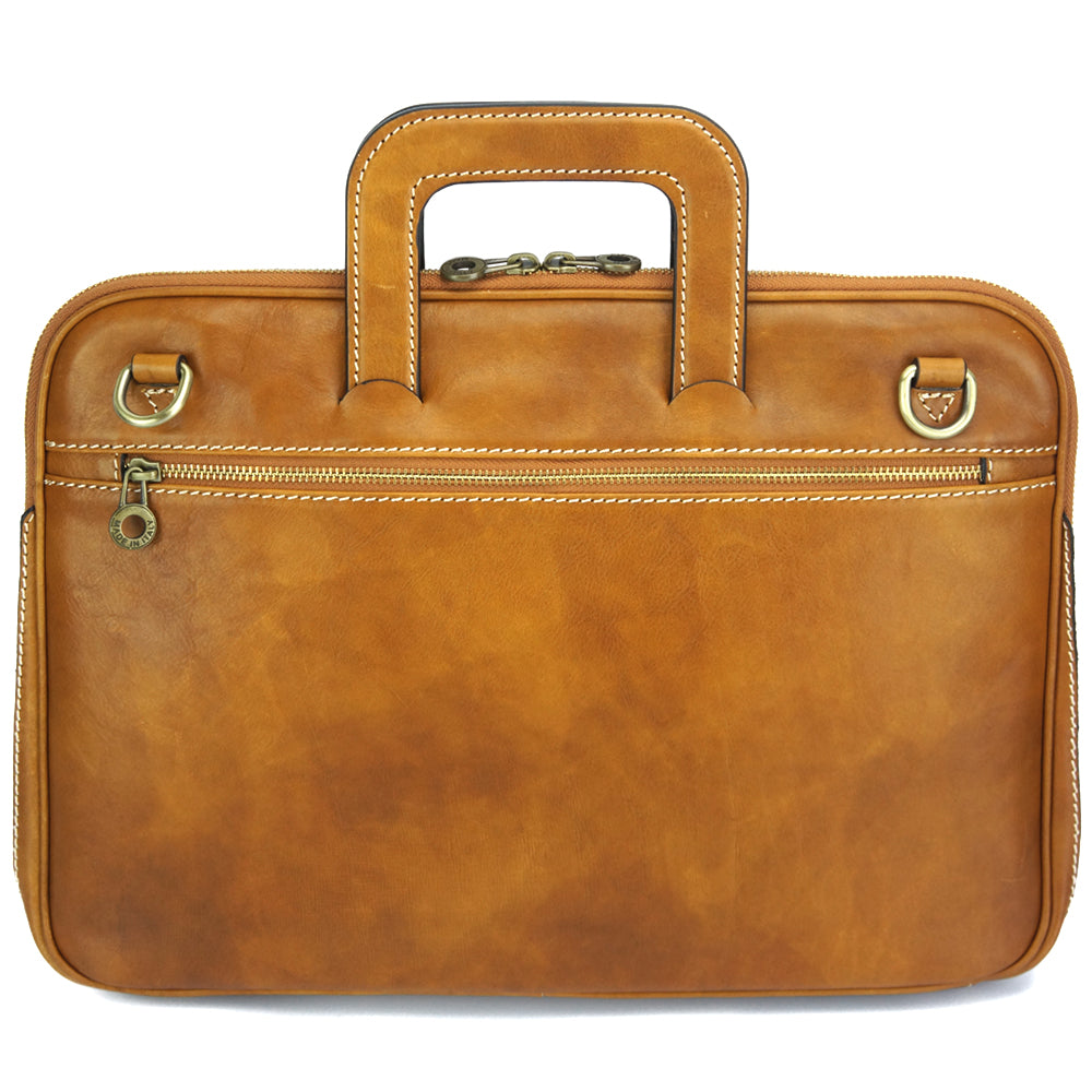 Porte-Documents Jour in Italian Vacchetta leather briefcase