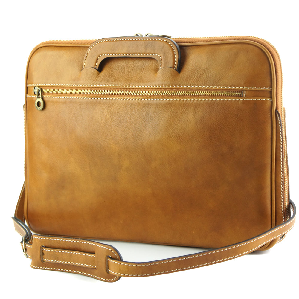 Porte-Documents Jour in Italian Vacchetta leather briefcase