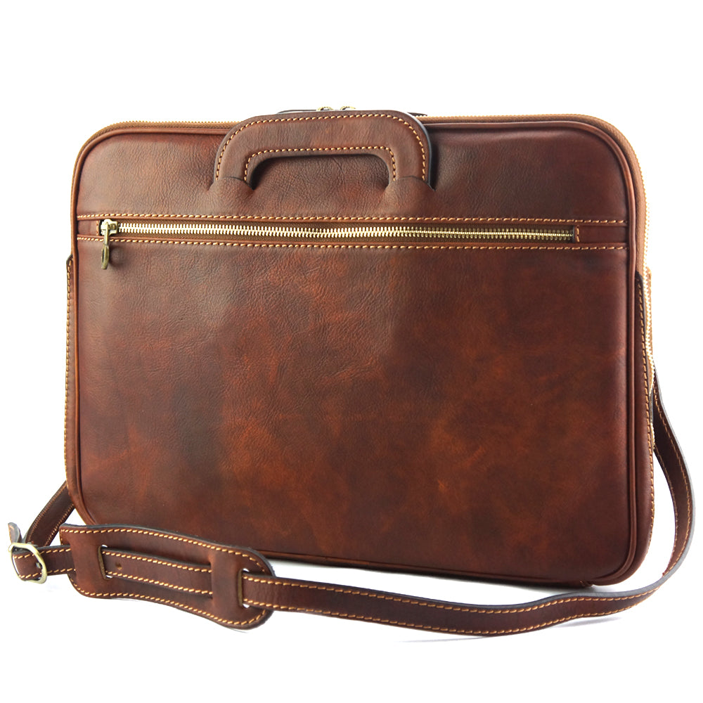 Porte-Documents Jour in Italian Vacchetta leather briefcase