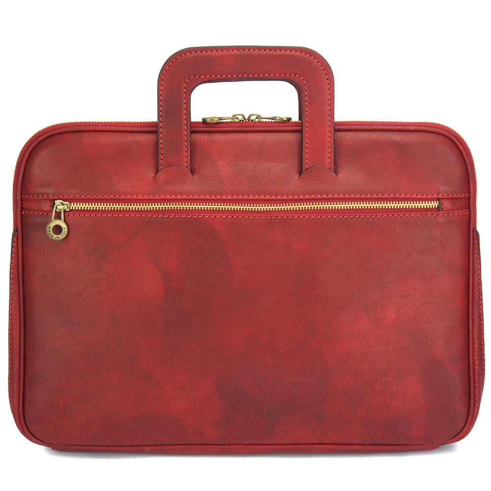 Porte-Documents Jour in Italian Vacchetta leather Colour Dark red briefcase