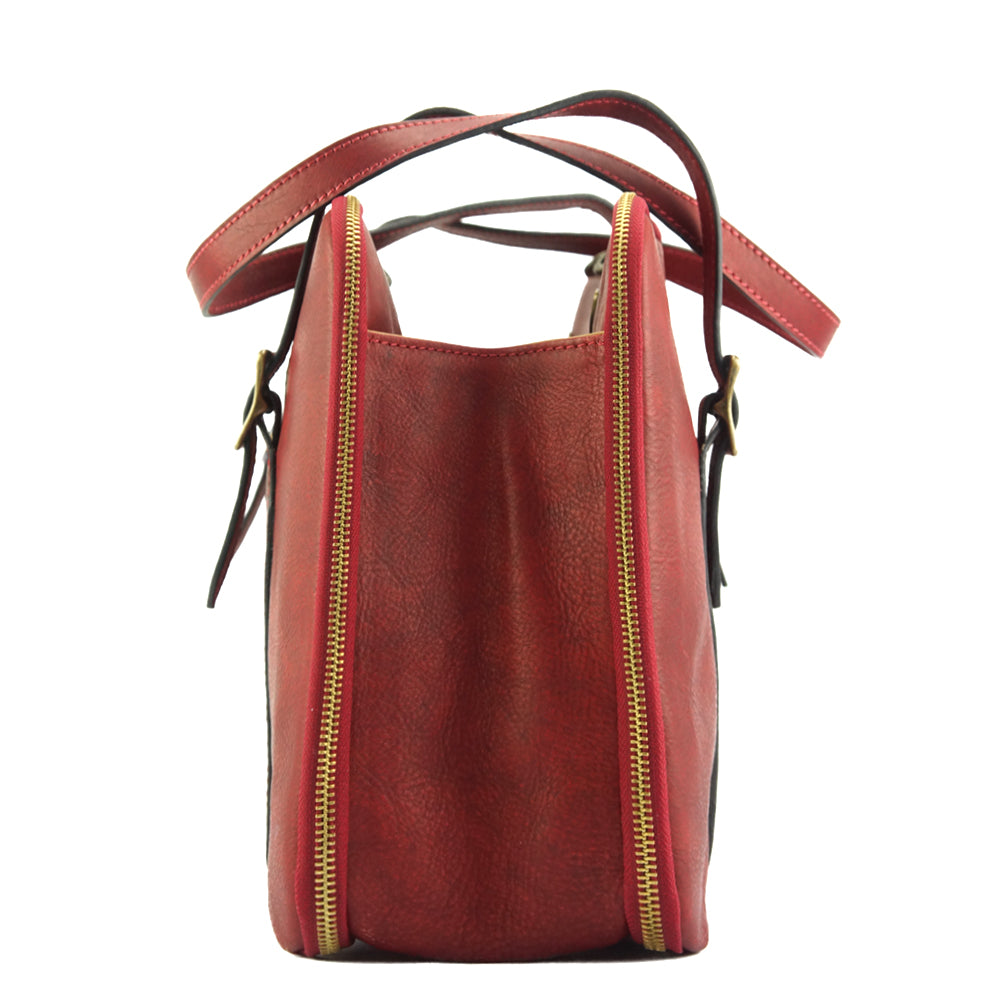 Iéna Shoulder tote in natural cowhide trim shopping bag