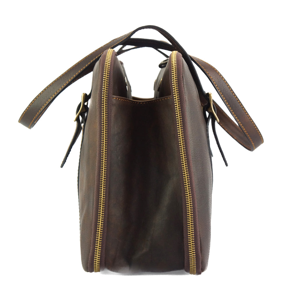 Iéna Shoulder tote in natural cowhide trim shopping bag