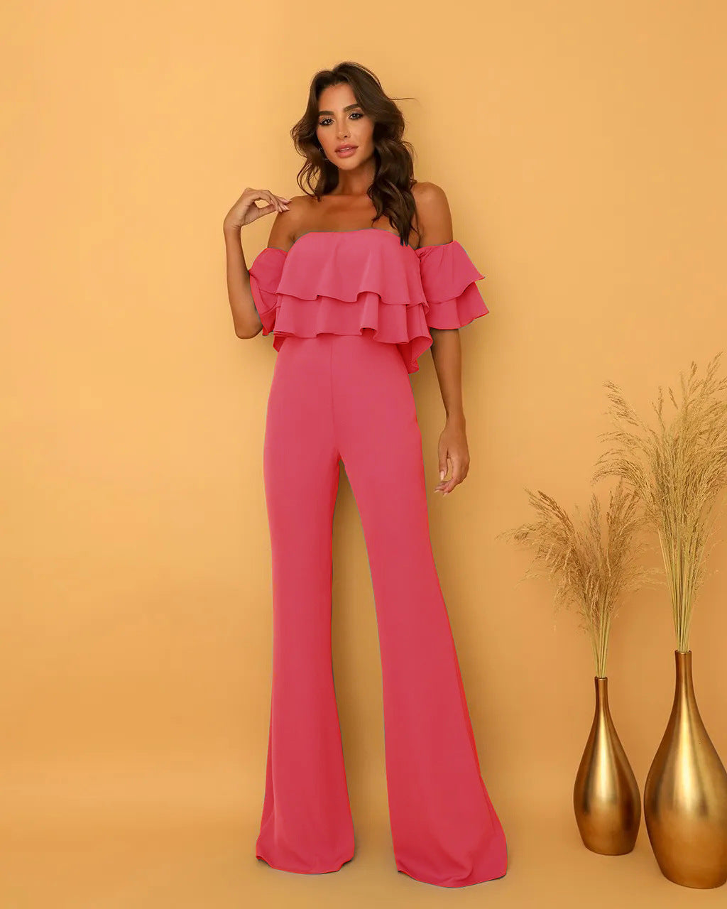 Wear Solid Color Backless Slim Fit jumpsuit Jumpsuit/Rompers