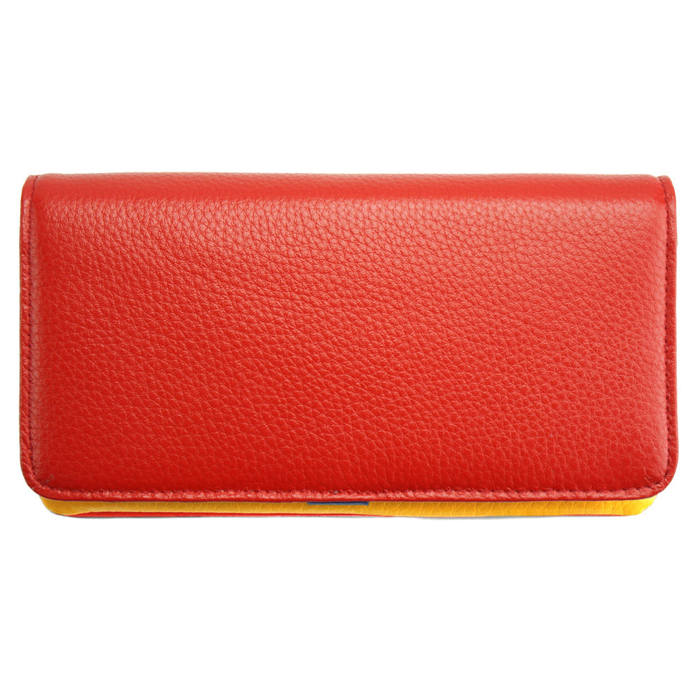 Rosalinda – Compact Leather Wallet Colour Light red wallet