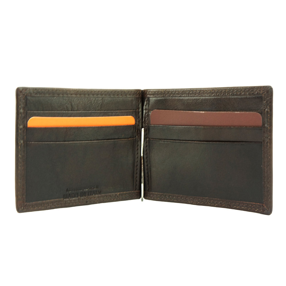 Genuine calfskin Leather wallet Gianni V